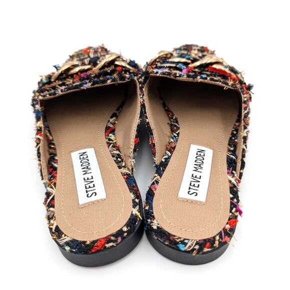 Steve Madden Cassady Loafer Mule Women's Leather White Multi Color Size US5M - Picture 5 of 11